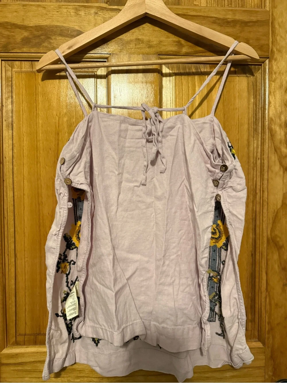 Free People Pale Lilac Linen Tank Top and Pants